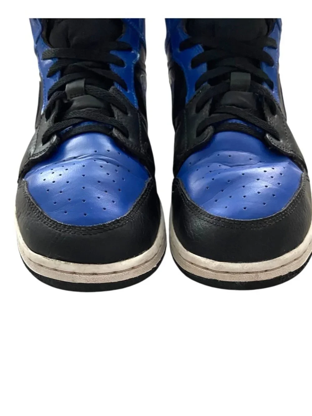 Nike Boys Air Jordan 1 Mid Hyper Royal Sneakers Blue Size 6.5 Retro Streetwear